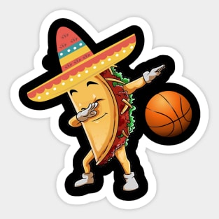 Dabbing basketball taco dab Sticker